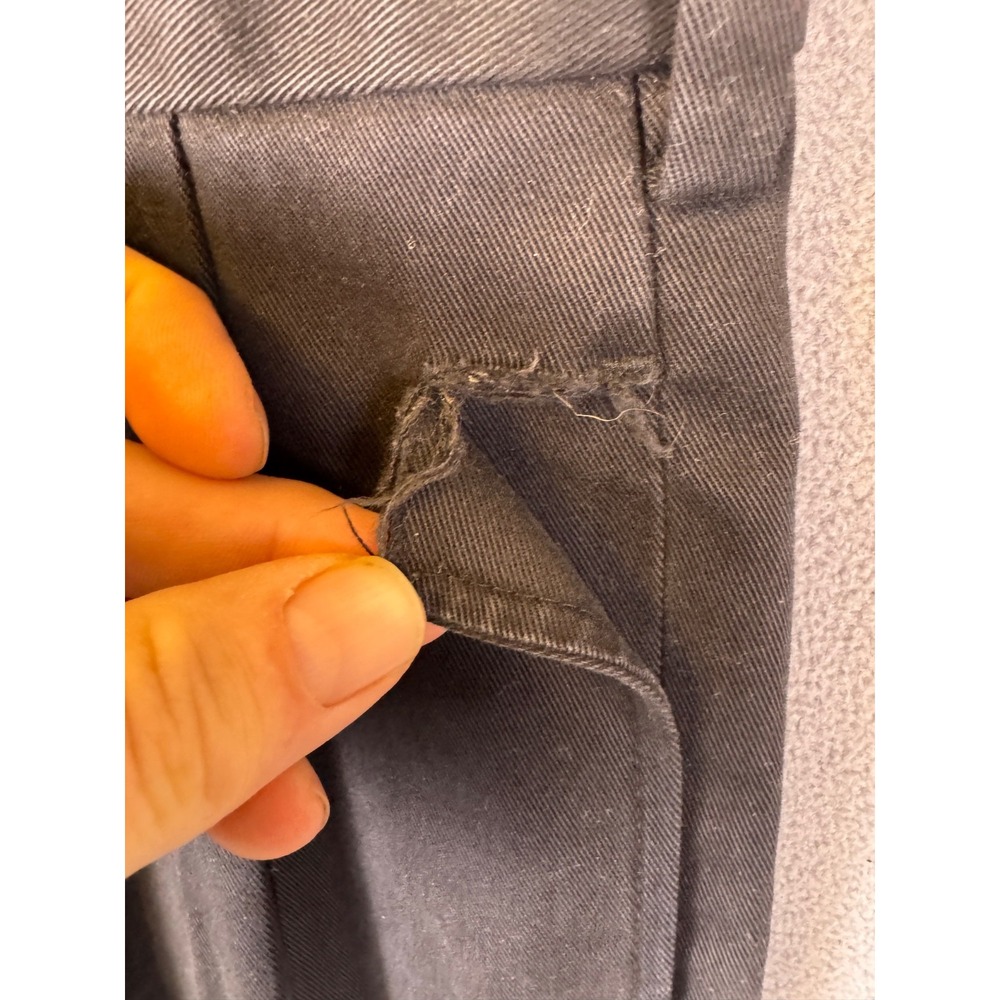 Brooks Brothers Advantage Chino Elliot Men Pleated Pant Cuffed Black 34x32 Read! - Picture 4 of 11